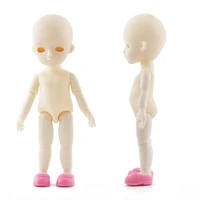 16cm 13 movable jointed mini ob dolls diy makeup naked nude body cute bald head no eyes baby girls toys doll for gifts