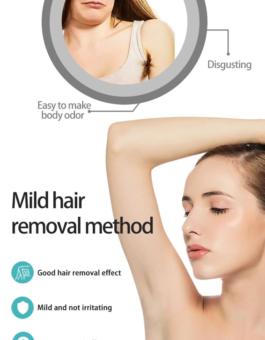 Супер натуральный безболезненный Перманентный крем для депиляции мягкая кожа