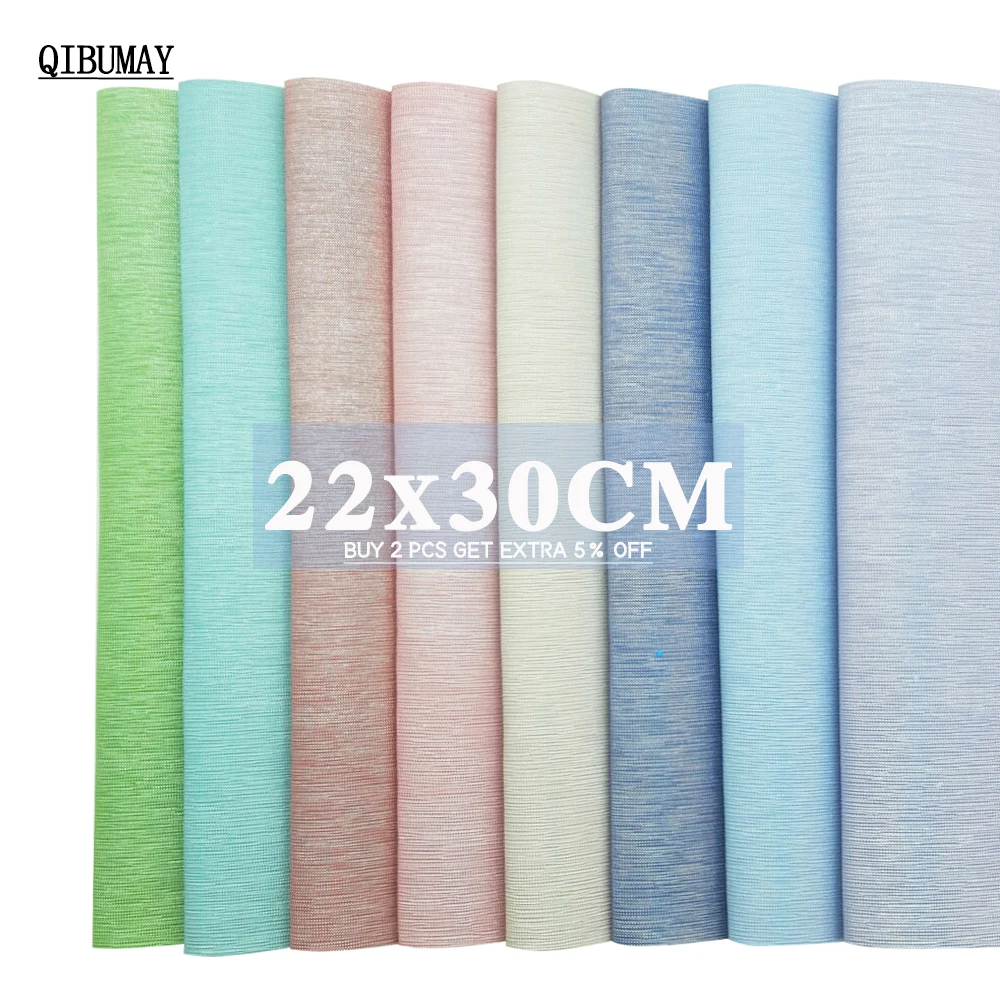 QIBUMAY однотонная виниловая ткань из искусственной кожи размером 22*30 см A4