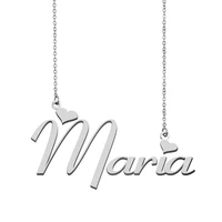 maria name necklace personalised women choker stainless steel gold plated alphabet letter pendant jewelry for best friends gift