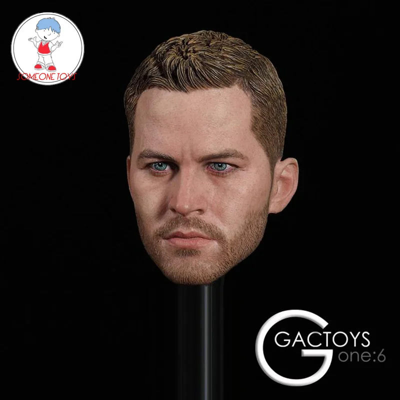 

1/6 Мужская голова Пол Уокер голова Лепка для Phi-cen Hot -toys 12 "Мужская экшн-фигурка