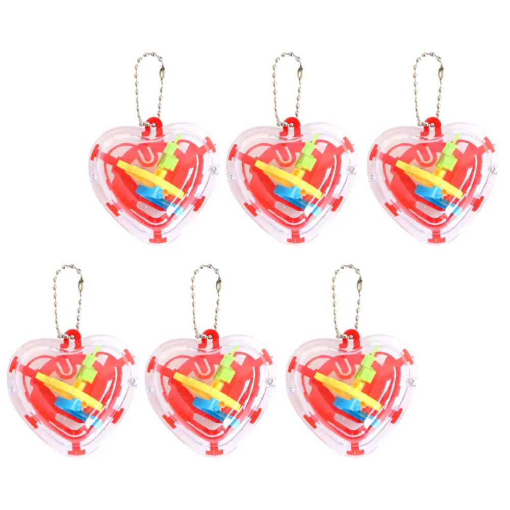 

6Pcs Creative Maze Toys 3D Children Maze Game Lovely Maze Toys Pendant