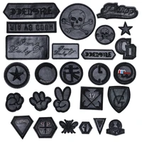black pu leather ironing on patches yeah star stripe stickers embroidered for clothes shoes pants bags appliques badge