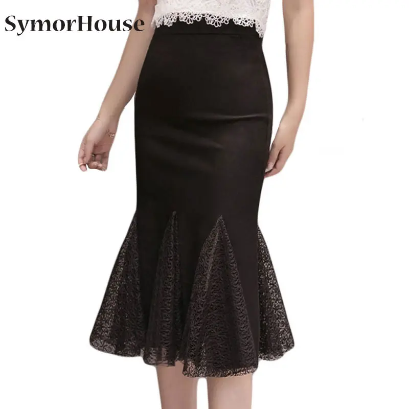 Новое поступление модная женская юбка новинка размера плюс облегающая кружевная