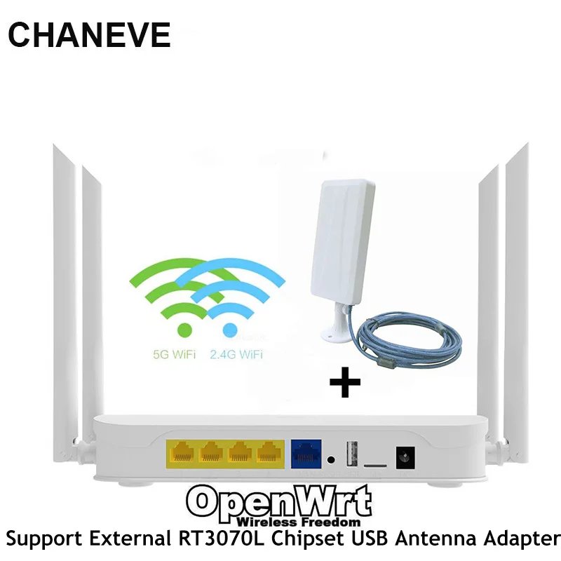 CHANEVE 802.11ac двухдиапазонный OpenWRT беспроводной WiFi маршрутизатор поддерживает