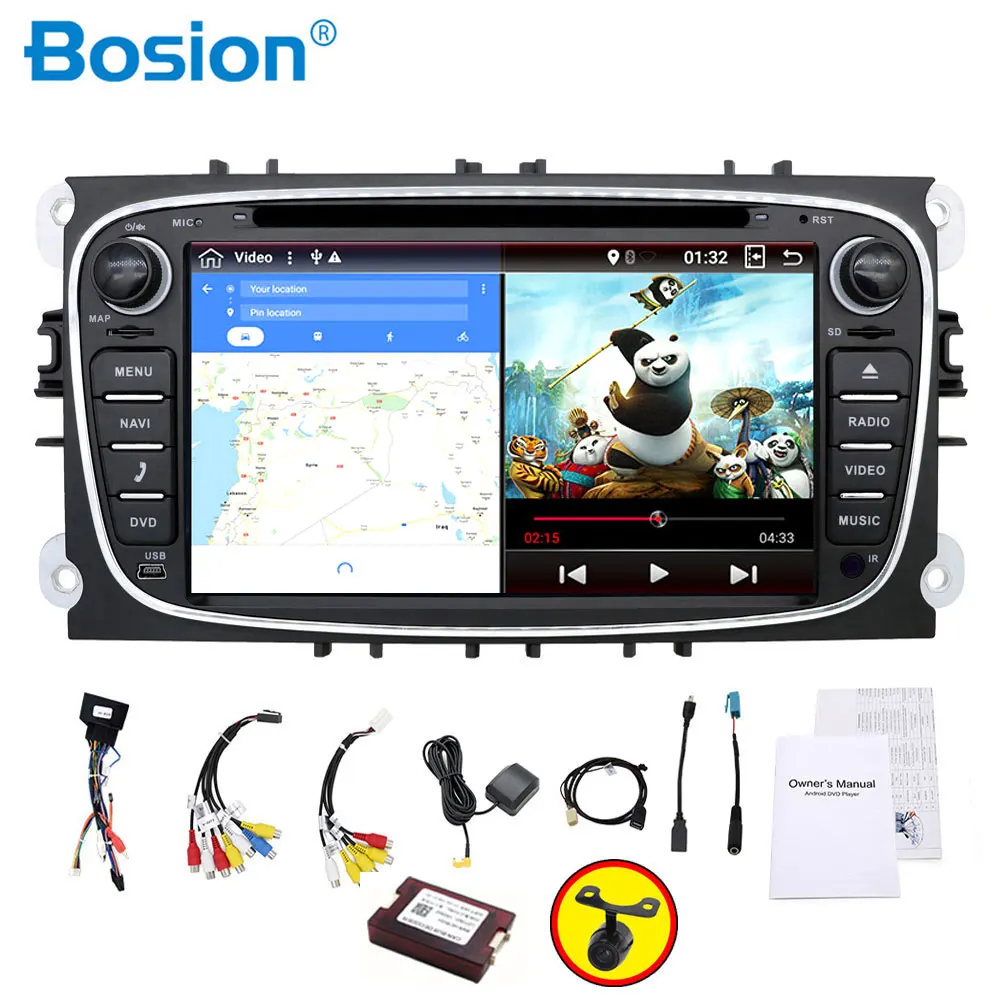 Автомагнитола 2 din Android 9,0 автомобильный dvd кассетный плеер для ford для focus 2 магнитофон gps навигация Wi-Fi руль 4G ram