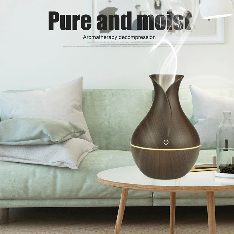 

New USB Aroma Diffuser Mini Ultrasonic Air Humidifier Wood Grain Atomizer Aromatherapy Essential Oil Diffuser for Home Office
