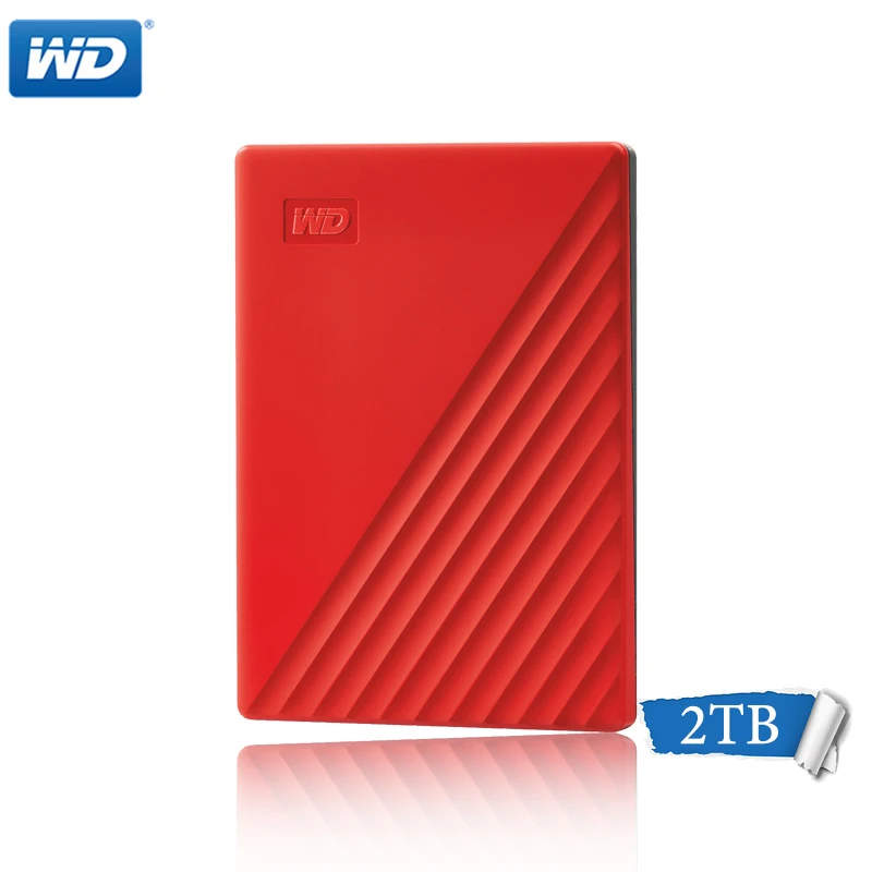 Red 2TB Western Digital, WD My Passport hdd 2,5, USB3.0, SATA, портативные устройства для хранения памяти, внешний жесткий диск, 1 ТБ, 2 ТБ, 4 ТБ, 5 ТБ - Цвет: Red 2TB