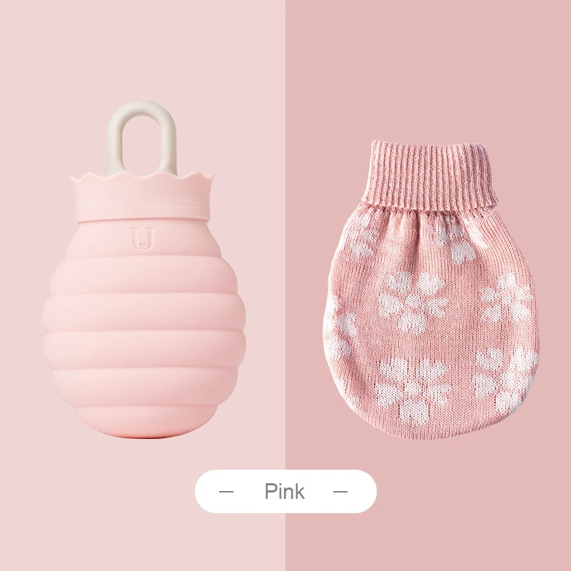 Hot Water Pouch Microwave Heating Silicone Bottle Knit Cover Living Winter Hand Warm Portable Bag for Children | Бытовая техника