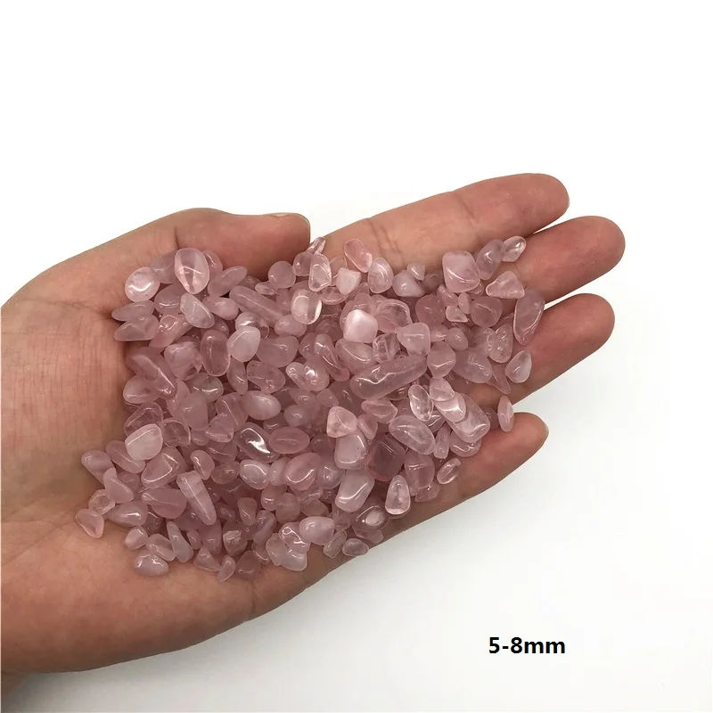 Прямая поставка 50 г натуральный розовый кварц кристалл гравий каменные чипсы