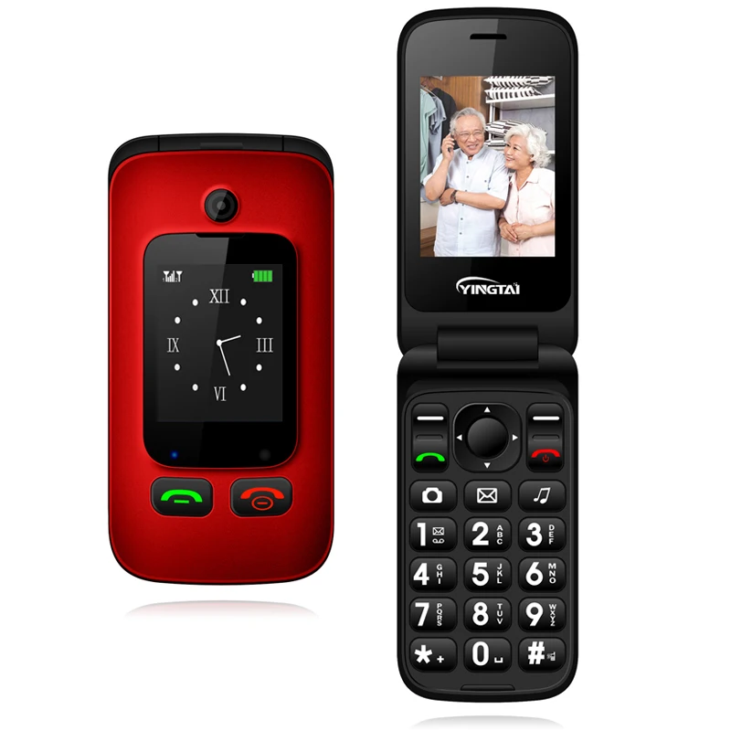 Оригинальный YINGTAI T22 3G MTK6276 GPRS MMS Большой кнопочный телефон для пожилых с двумя SIM