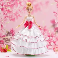 fashion white princess wedding dress for barbie doll clothes outfits gown 16 bjd accessories kids cosplay toys for collection