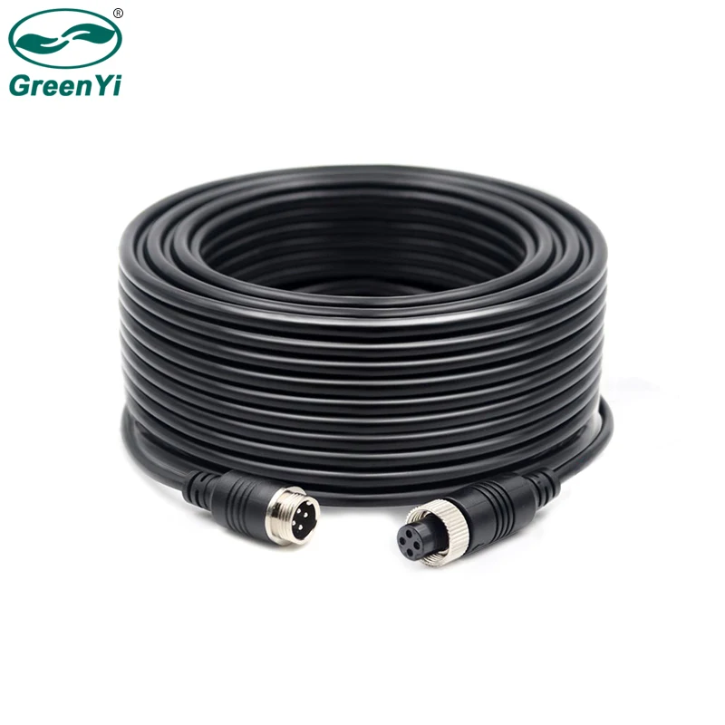 GreenYi 4 Pin авиации удлинитель видео кабель 3 м 5 10 15 20 для грузовика автобуса монитор