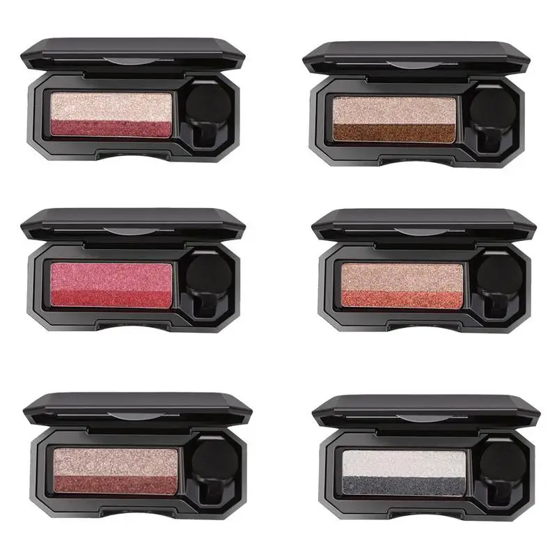 Двойной Цвет ленивый тени для век макияж Палитра блеск палитра теней