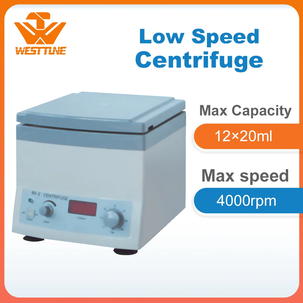 

90-2 Digital Laboratory Tabletop Low Speed Centrifuge, Maximum Speed 4000rpm, Maximum Capacity 20ml*12/ 20ml*8