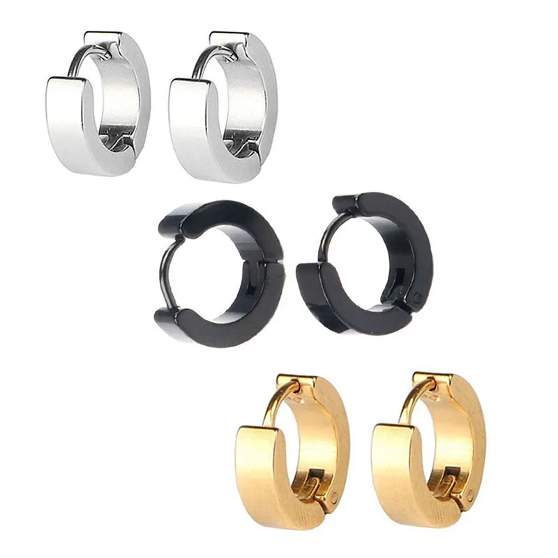 1 комплект круглые серьги из нержавеющей стали | Украшения и аксессуары