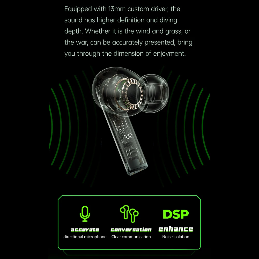 

Lenovo GM1 Bluetooth-compatible True Wireless In-Ear Gaming Earbuds with Microphone