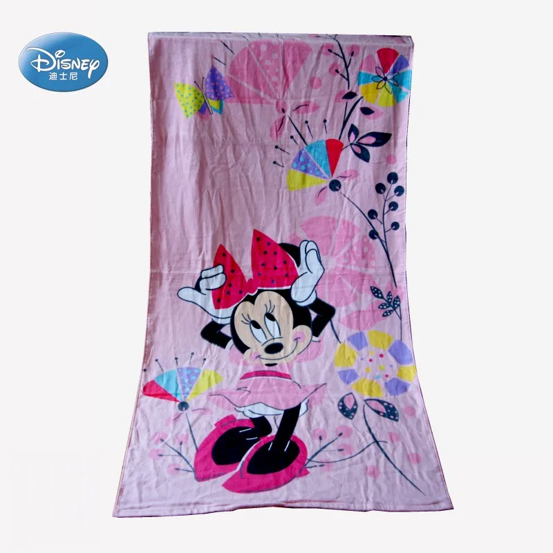Милое розовое банное полотенце с Минни Маус disney, хлопок, для девушек, женщин, летнее пляжное полотенце, полотенце для бассейна 70x140 см