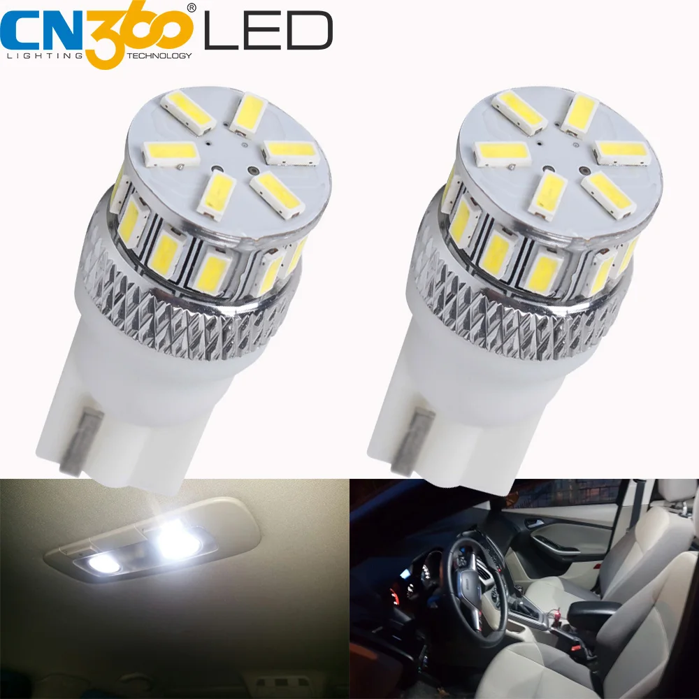 CN360 2 шт. стиль SMD3014 T10 W5W 168 194 автомобильный светильник светодиодный Автомобильный Дверной зеркальный номерной знак для парковки ширина чтения купольная угловая лампочка
