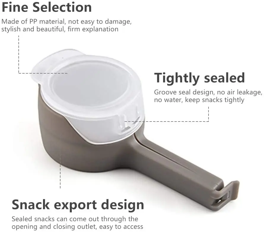 

4Pcs Plastic Bag Sealer Pour Food Storage Bag Clip Food Sealing Clip Clamp Kitchen Tools Bag Sealer Stick Mini Bag Sealer