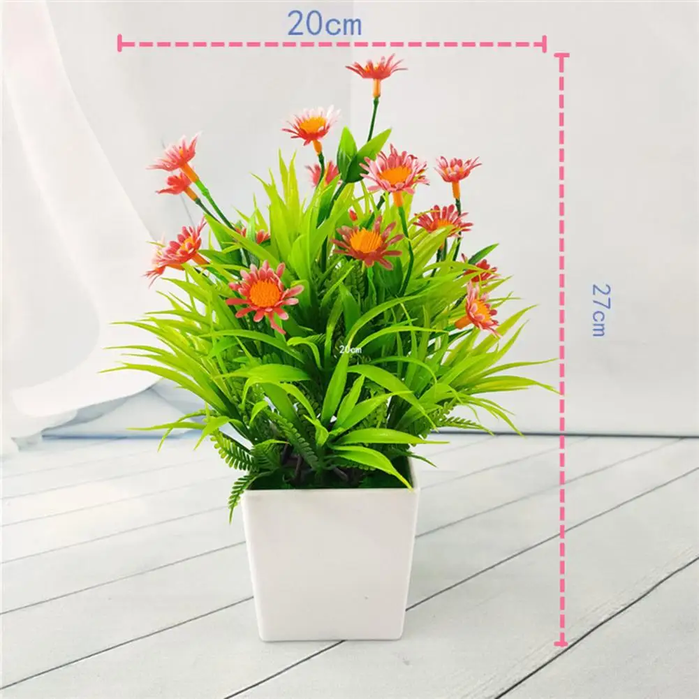 1 Набор в горшке искусственный бонсай ярких цветов домашний декор керамический