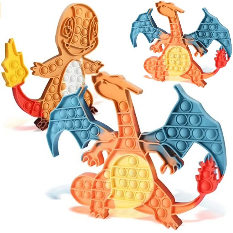 

Pokemon Charizard Charmander Big Size Push Bubble Sensory Fidget Toys Simple Dimple Adults and Children Decompression Toys