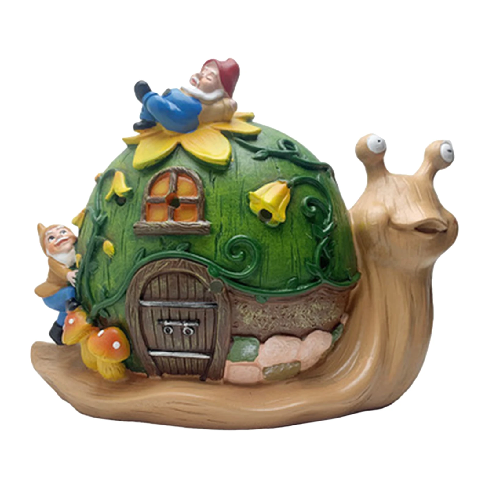 

Solar Snail Statue Outdoor Decor Garden Snail Figurine Fairy Garden Ornament Landscape Decor Random Color