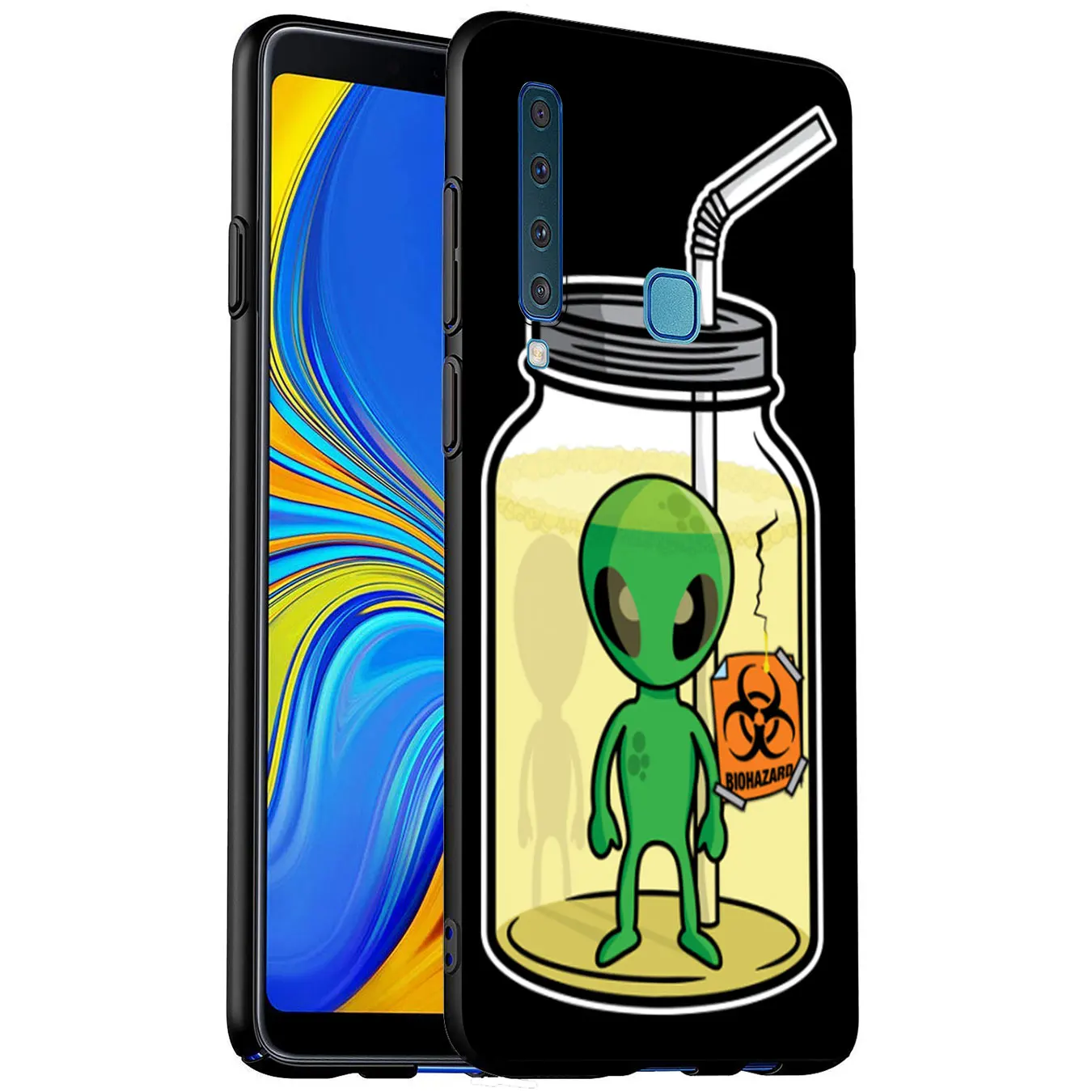 Cool Alien funny Cute Soft Silicone Phone Case for Samsung Galaxy A6 A7 A8 A9 2018 A3 A5 2016 2017 Note 9 8 10 Plus |
