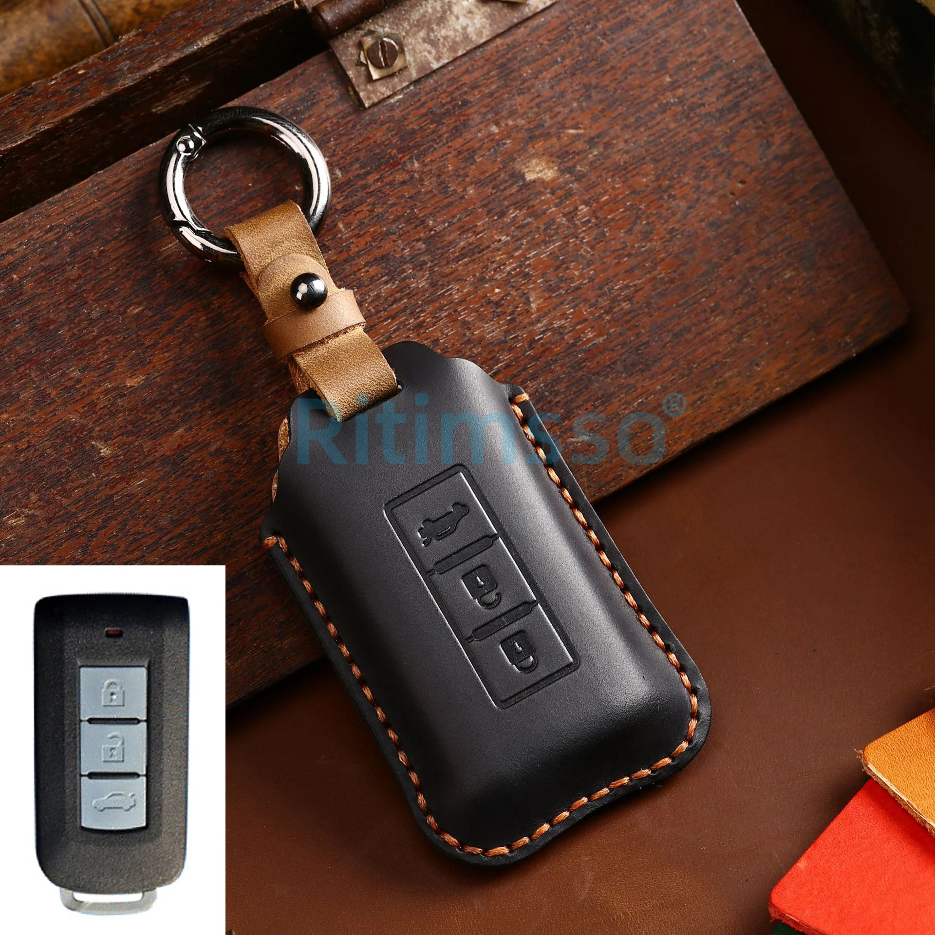Кожаный чехол для ключа с дистанционным управлением Обложка кожаный куртки