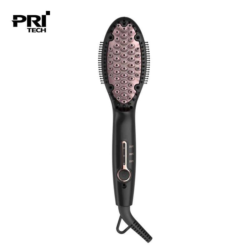 

Hair Straightener Flat Iron Comb Hot Heating Straightening Brush Hair Straight Styler Wet&Dry Curler Styling Tools Anti-static