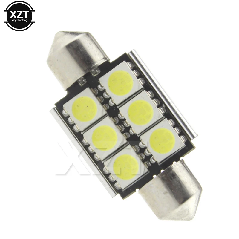 White 36mm Festoon 5050 SMD 6 LED C5W Car Led Auto Interior Dome Door Light Lamp Bulb Pathway lighting 12V Work | Автомобили и