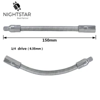 binoax 150mm flexible extension bars 14 drive 6 3mm socket tool ratchet 14 flexible shaft screwdriver bit extension