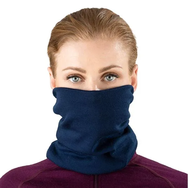 Fall Winter Unisex Merino Wool Ski Neck Gaiter Women Men Merino Wool Midweight Neck Gaiter Man Wool Ring Wrap 1 Layer Warm