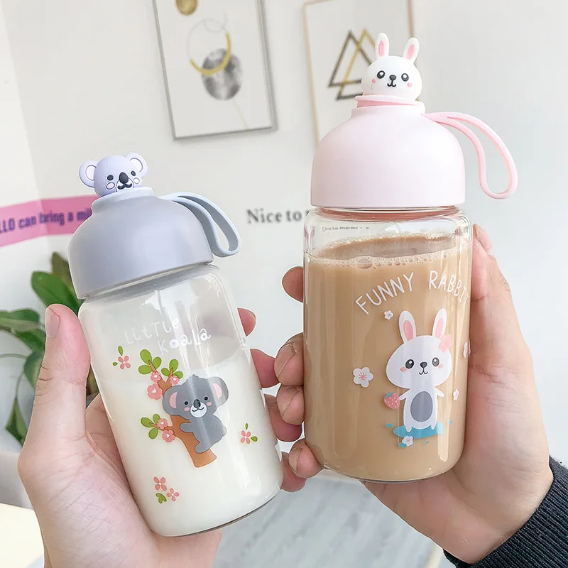 Новая стеклянная чашка с мультяшными животными креативная индивидуальная