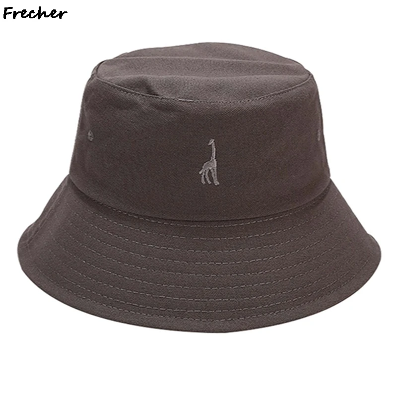 Панама Складная унисекс с вышитым жирафом пляжная шляпа от солнца головной убор