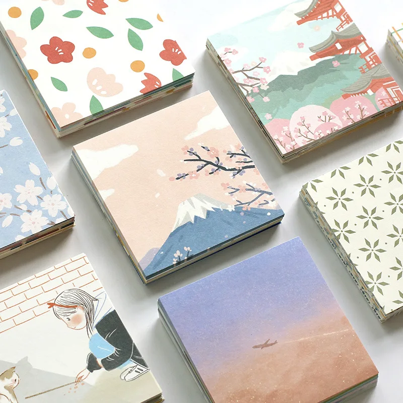 120pcs Spring Flower Cloud Memo Pad Note Kawaii Japanese Stationery Notes Planner Portable Notepad School Office Supplies | Канцтовары