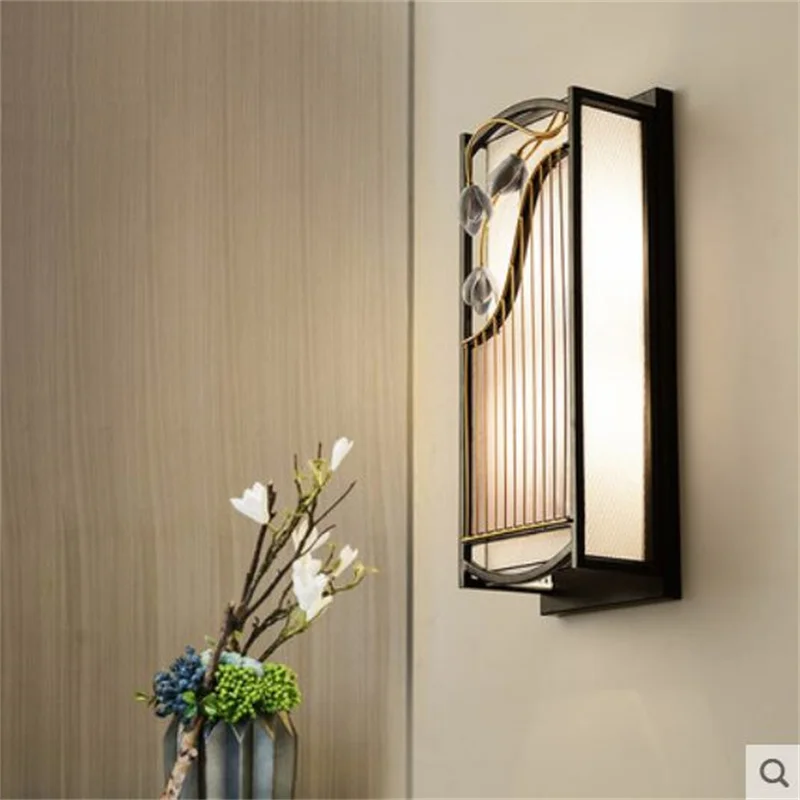 

New Chinese wall lamp living room decoration wall lamp bedroom bedside hotel hotel aisle lamp