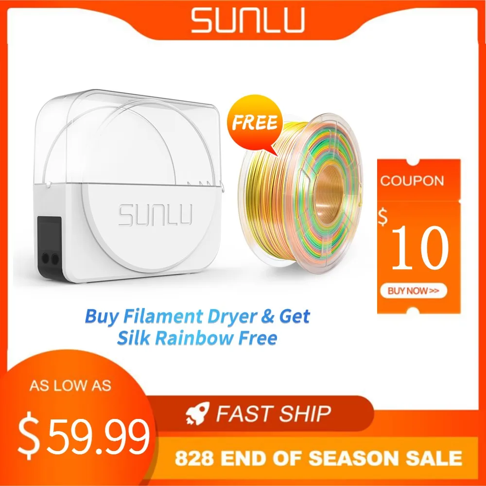 

Сушилка для наполнителя SUNLU, сушилка S1, сушилка для хранения, сберегающая машина, FDM, получить 1 рулон радужной шелковой нити в подарок на 828 жи...