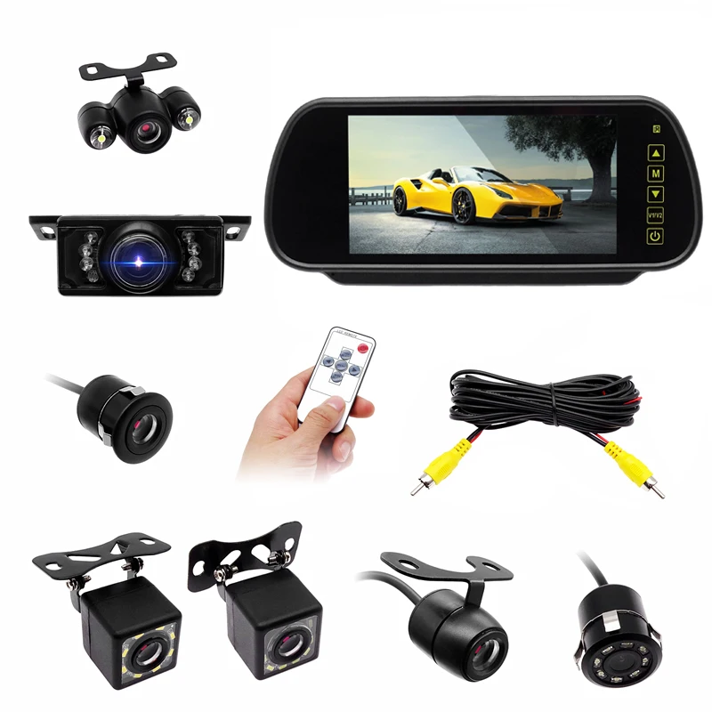 

1 Set 7 Inch TFT LCD Display Screen Car Monitor With One Rearview Reverse Parking Camera Optional Kit For Most Vehicles