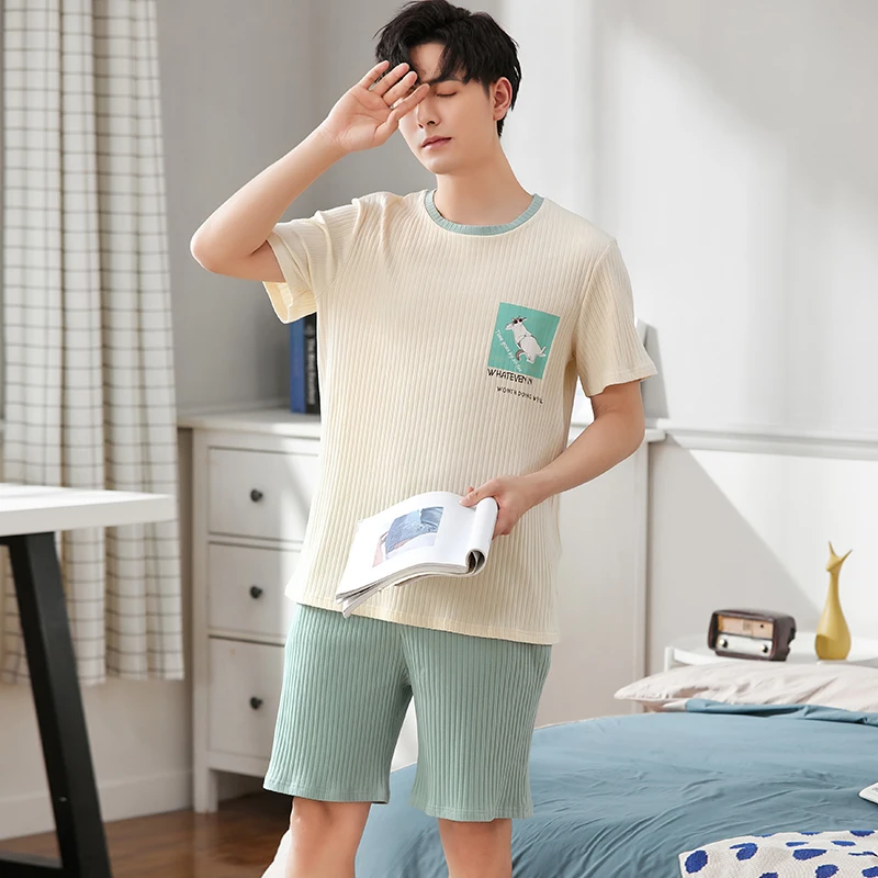 Обновление зеленое летнее платье для мужчин детей одежда сна хлопковое с