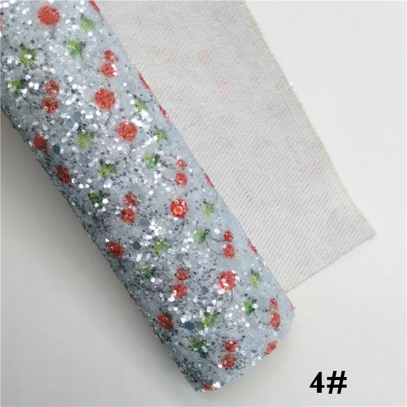 4 Glitterwishcome 21X29 см A4 Размер блестящая ткань, вишневый блеск с принтом Кожа, блестящие кожаные листы винил для бантов, GM592A - Цвет: 4