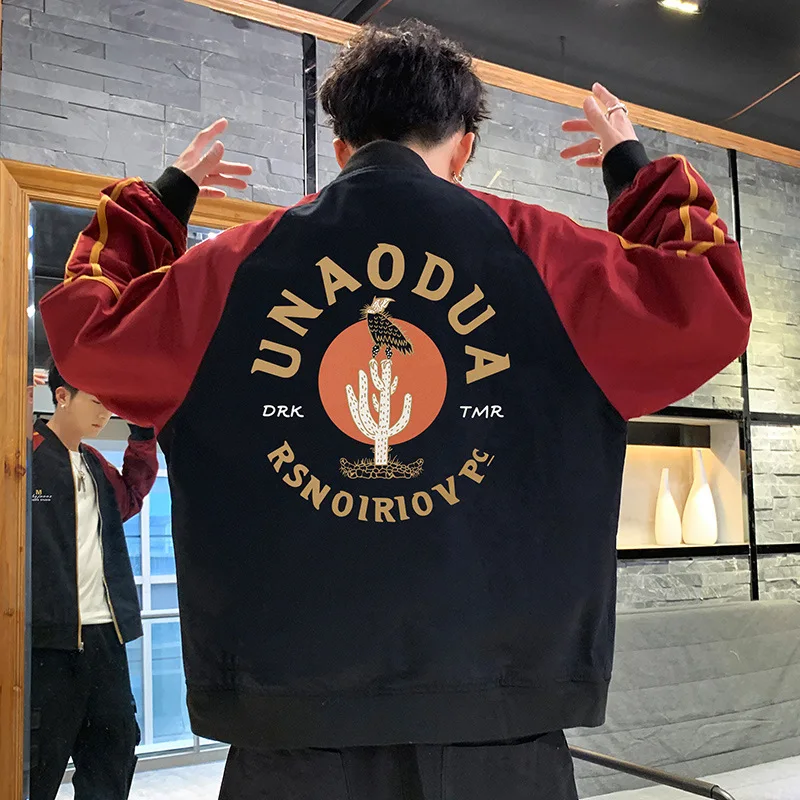 Весенняя и Осенняя мужская куртка трендовая Молодежная повседневная