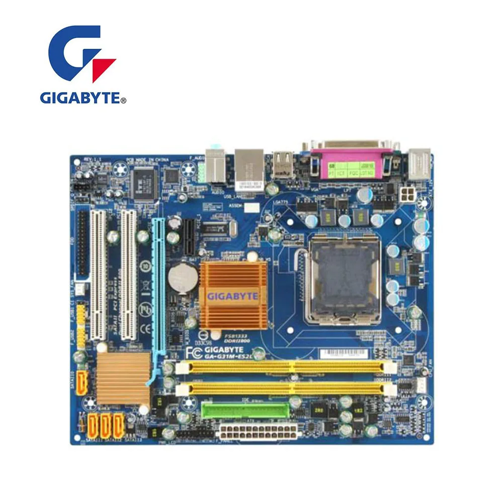 Для Gigabyte GA G31M ES2L материнская плата LGA 775 DDR2 G31 б/у рабочего стола материнской платы