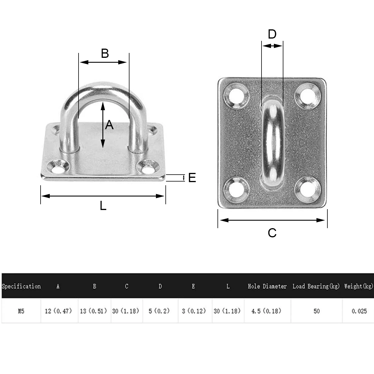 

2pcs Suspended Ceiling Wall Mount U-Shaped Fixed Hook 304 Stainless Steel Heavy Duty Sandbag Hammock Hook Yoga Swing Hanging Kit