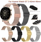 Ремешок из нержавеющей стали для Huawei Watch GT3 42 мм 46 мм, металлический браслет для Huawei Watch 3 GT2 GT3 Pro