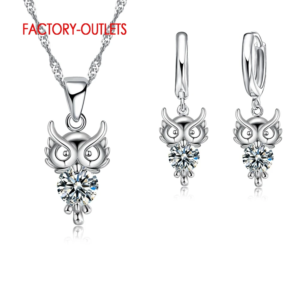 Изысканная австрийская Хрустальная Сова 925 искусственная Подвеска Ожерелье