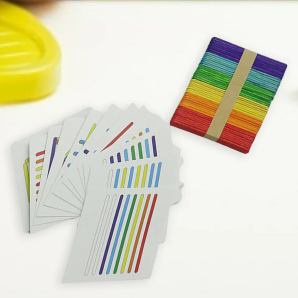

Portable Educational Color Sorting Toy Montessori Hand-Eye Coordination Toy 4-6 Ages