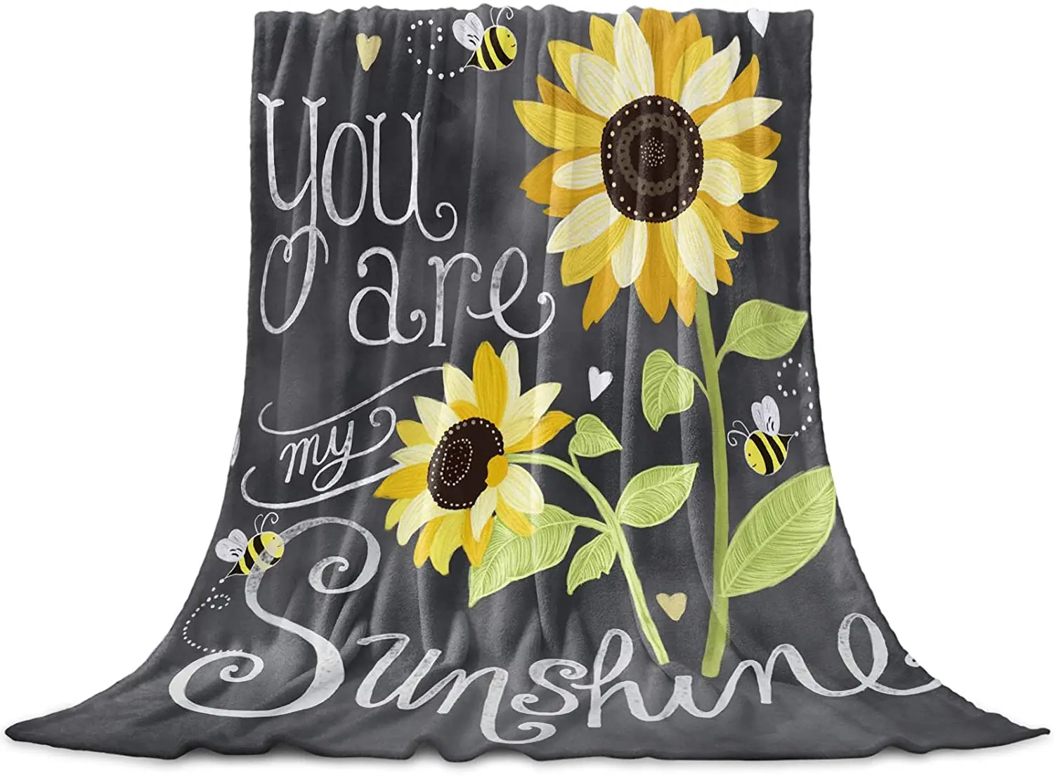 

Одеяло в виде подсолнуха, Фланелевое Флисовое одеяло You Are My Sunshine, мягкое уютное пушистое теплое одеяло из искусственной кожи для мамы и доче...