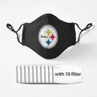 Маска для лица Steelers Pittsburgh, промышленная 3-слойная Ушная петля, маска для взрослых с фильтром для гигиены, утолщенная маска для лица для взрослых