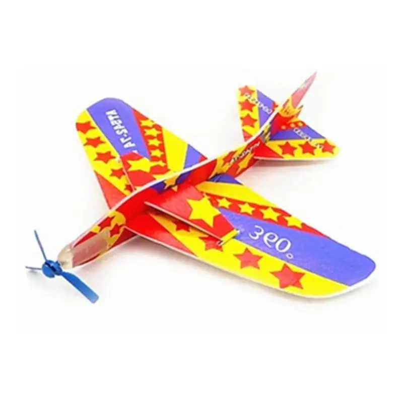Creative Hand Throwing Flying Aircraft Toys 360 Degree Revolving Airplane Model Self Assembled Puzzle For Kids |